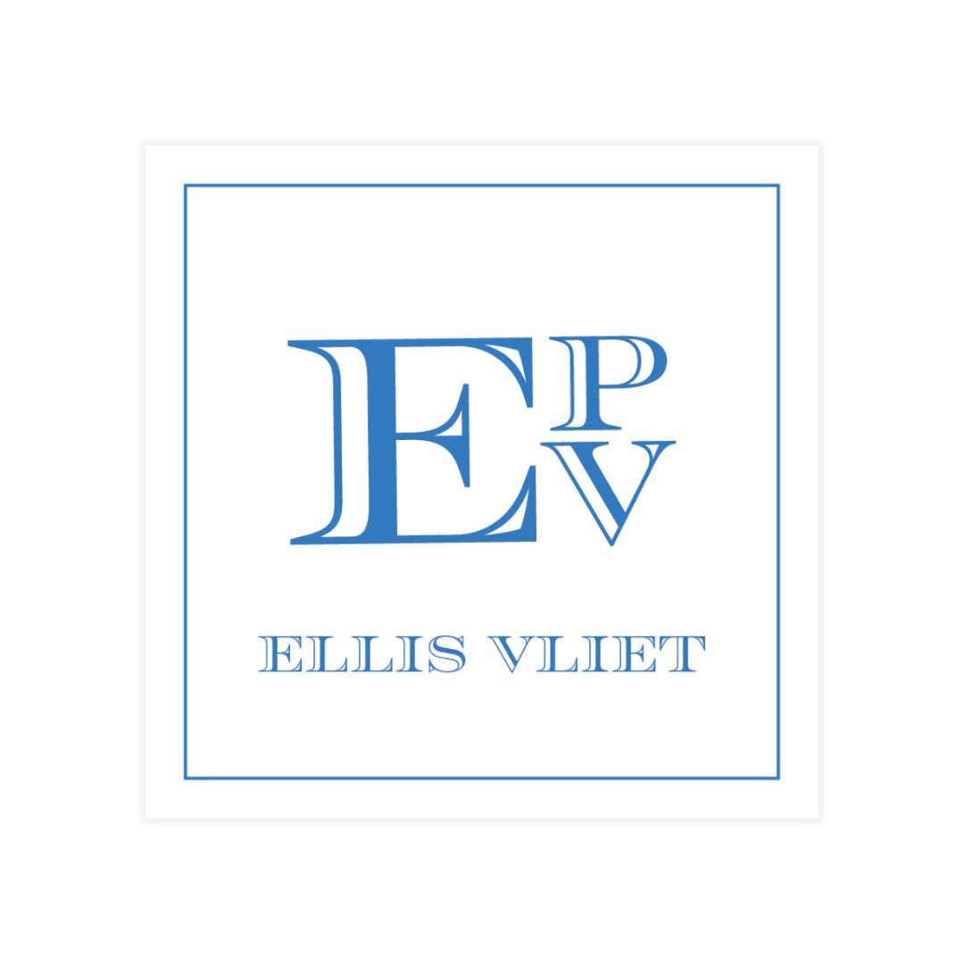 Engraved Stacked Monogram Sticker
