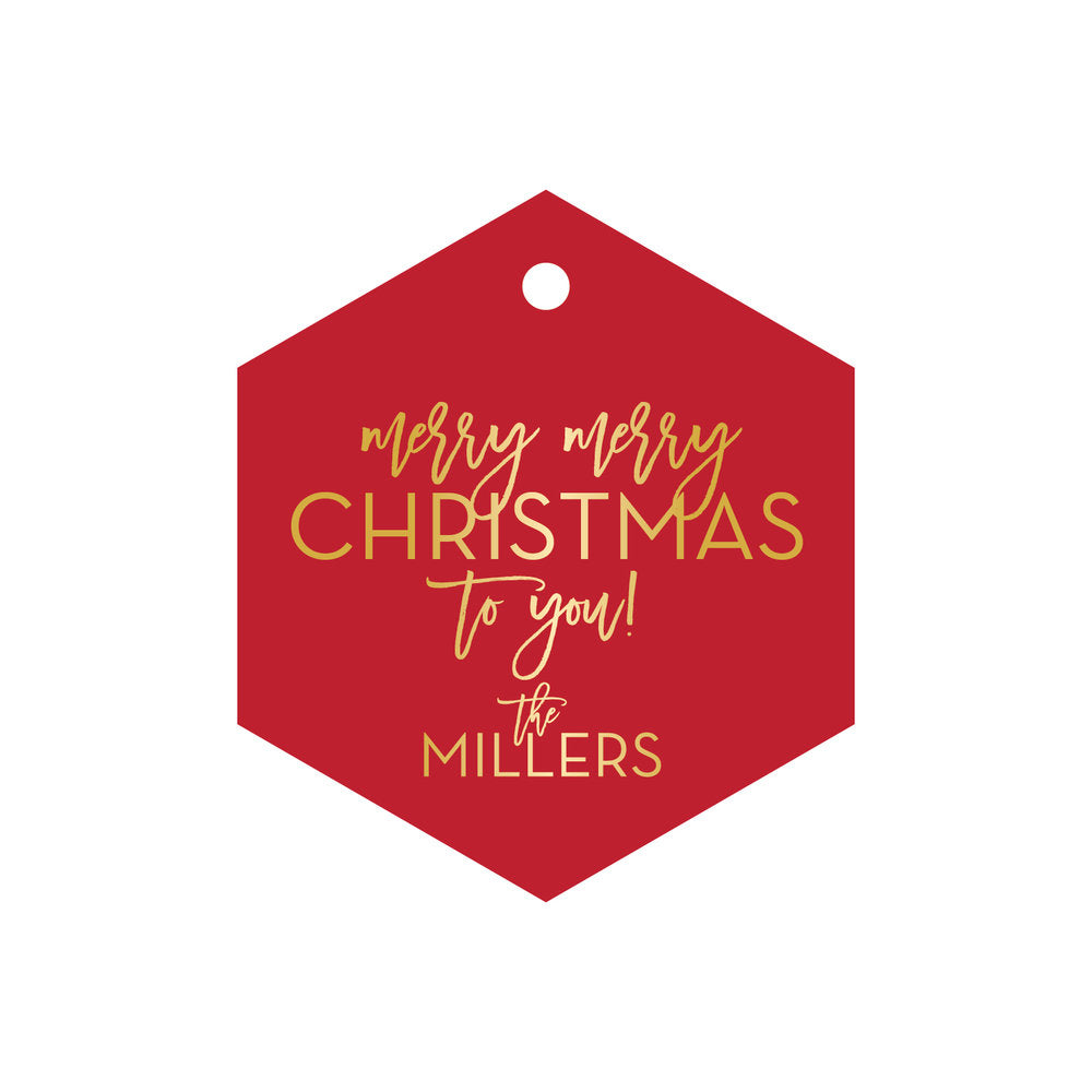 Merry Merry Christmas Gift Tag T114