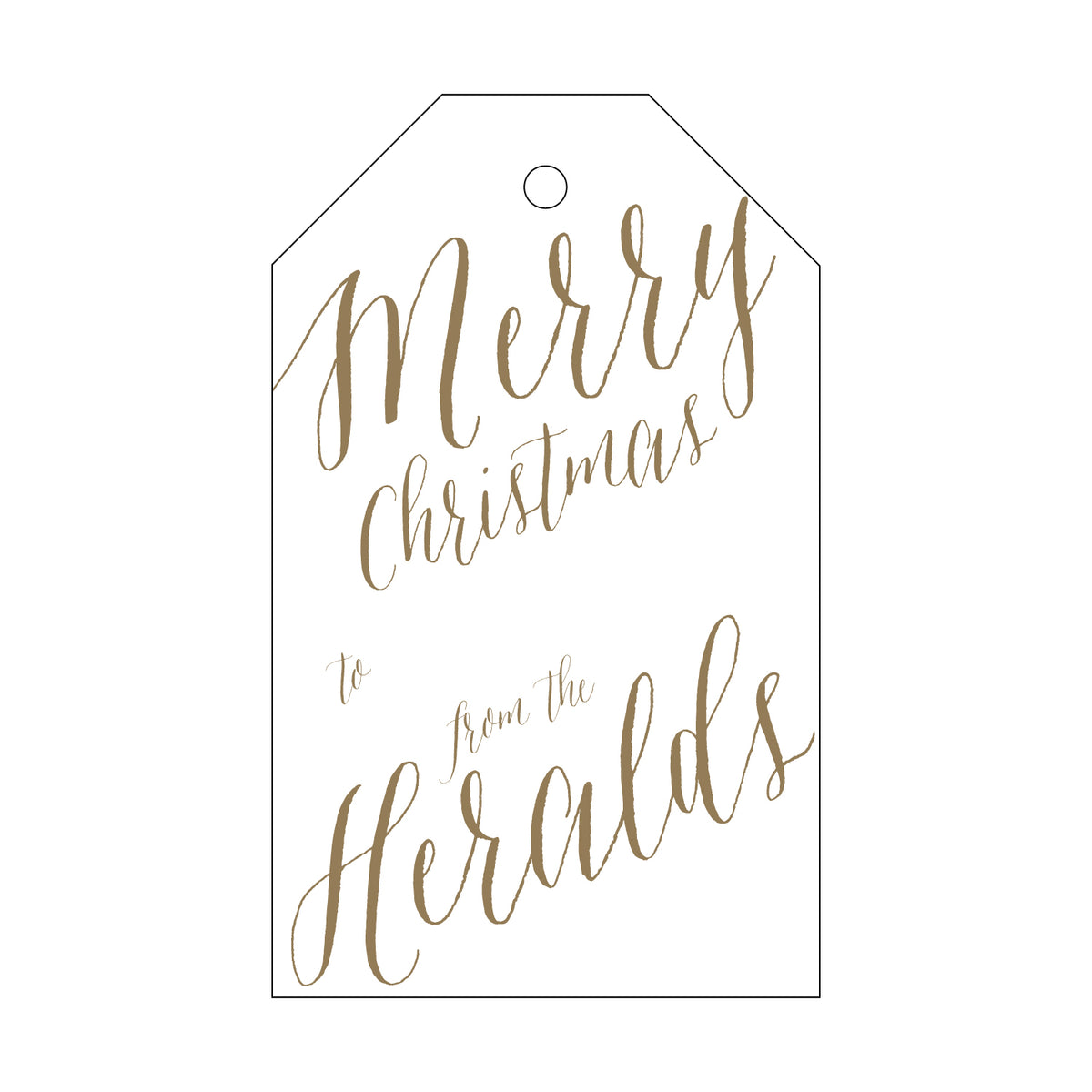 Merry Christmas Script Gift Tag T115