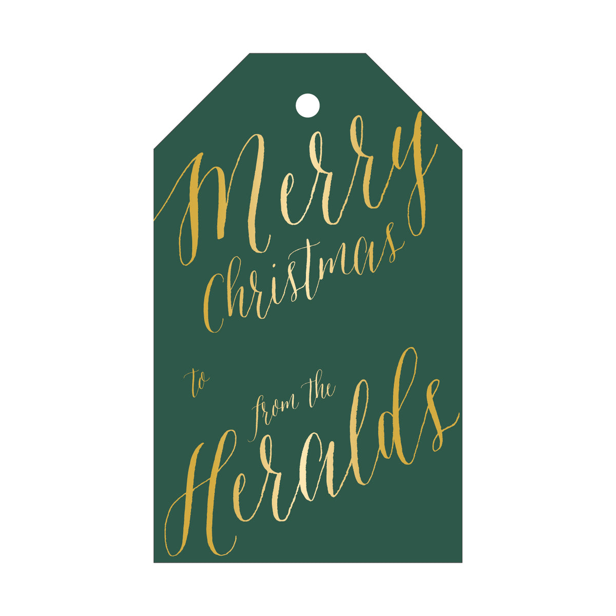 Merry Christmas Script Gift Tag T115
