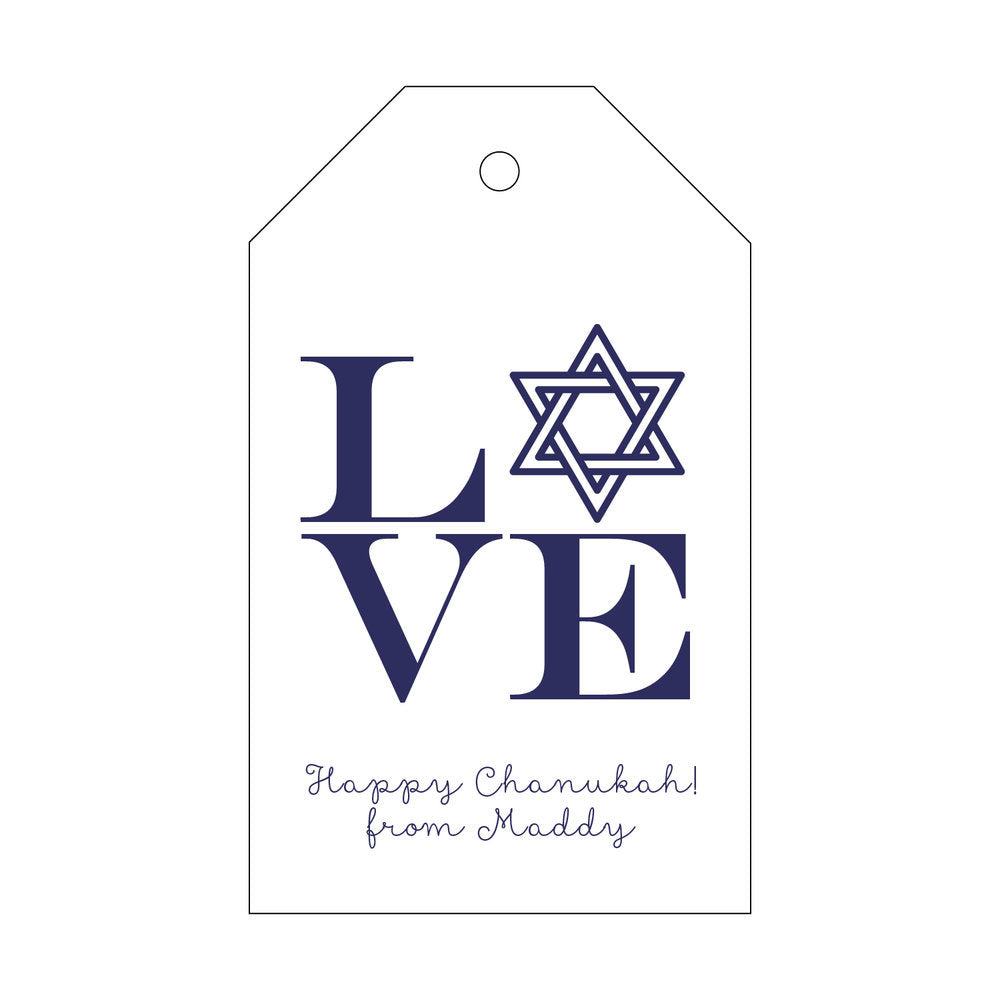 LOVE Chanukah Gift Tag T134