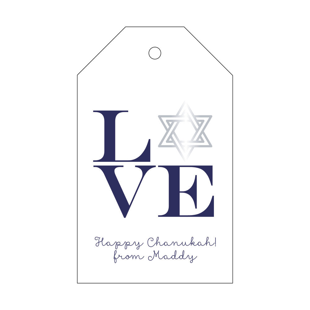 LOVE Chanukah Gift Tag T134