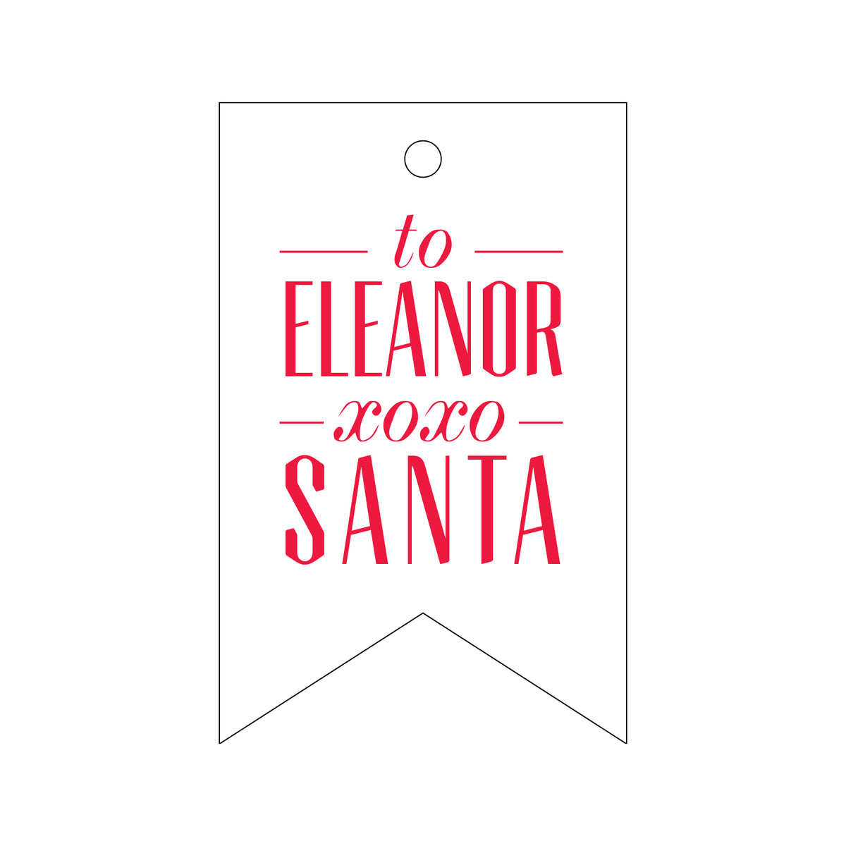 Xo Xo Santa Gift Tag - T168