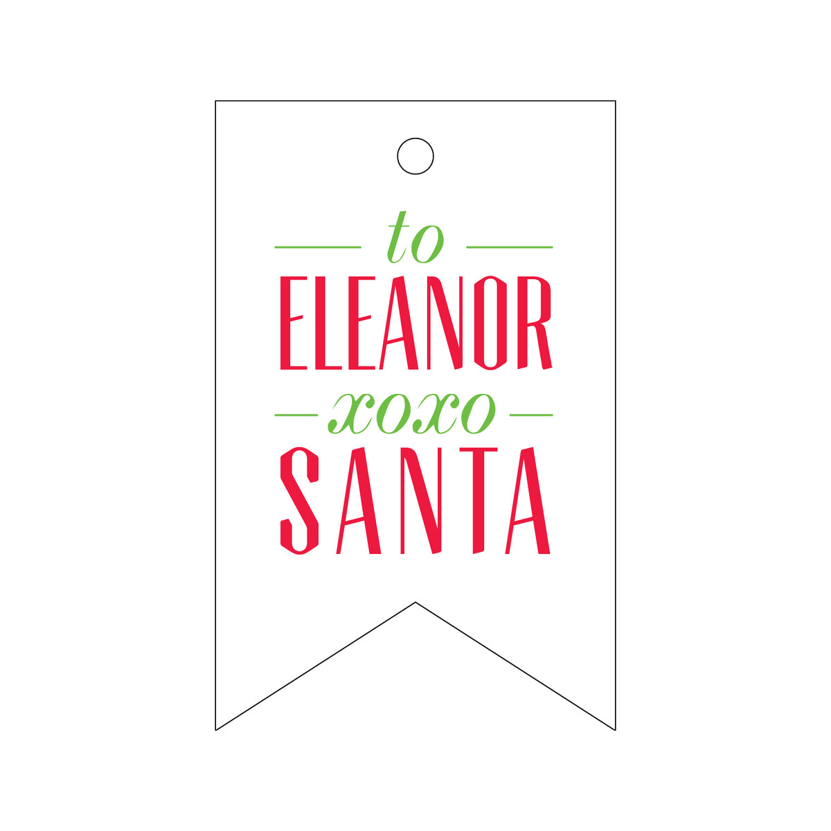 Xo Xo Santa Gift Tag - T168