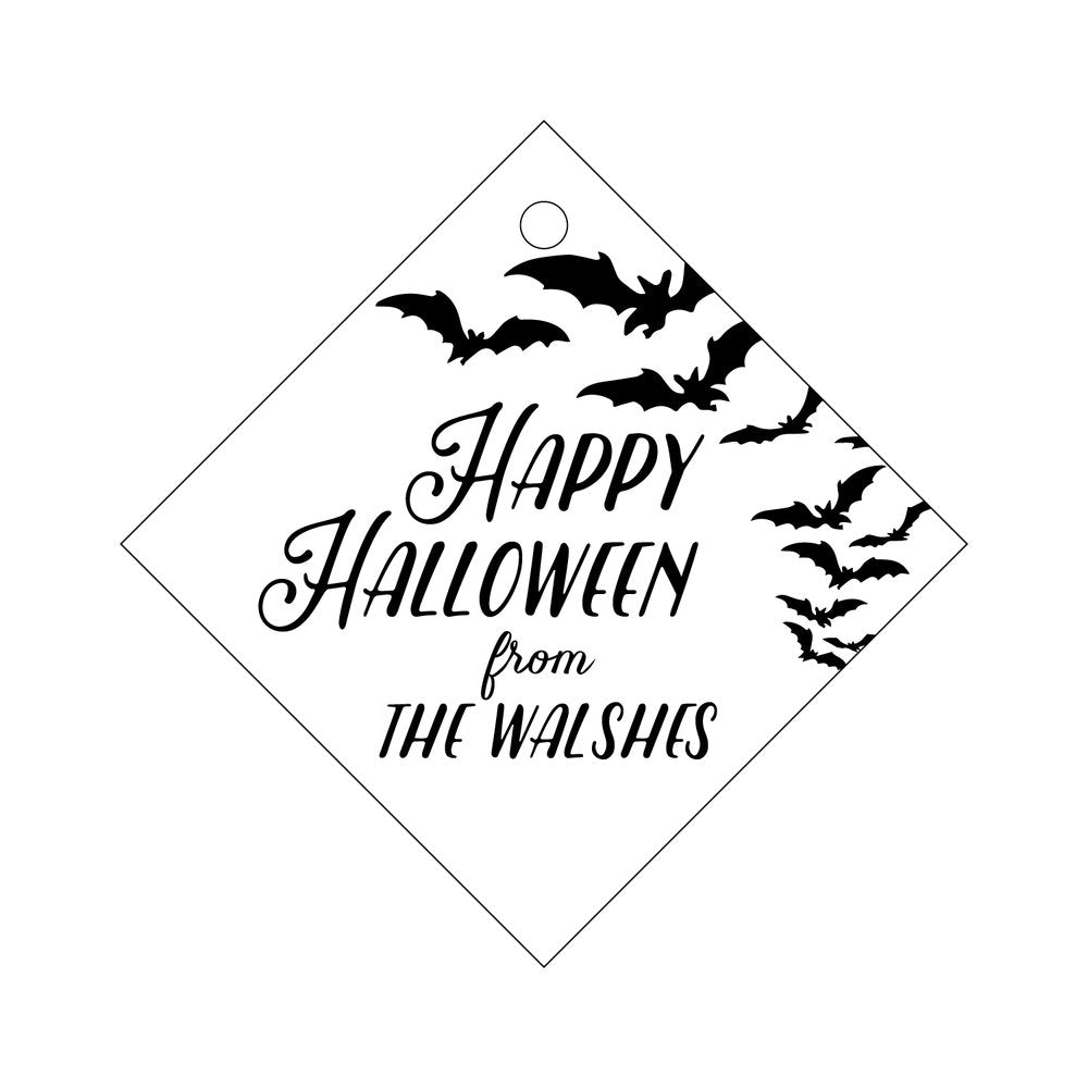 Happy Halloween Bats Gift Tag T169