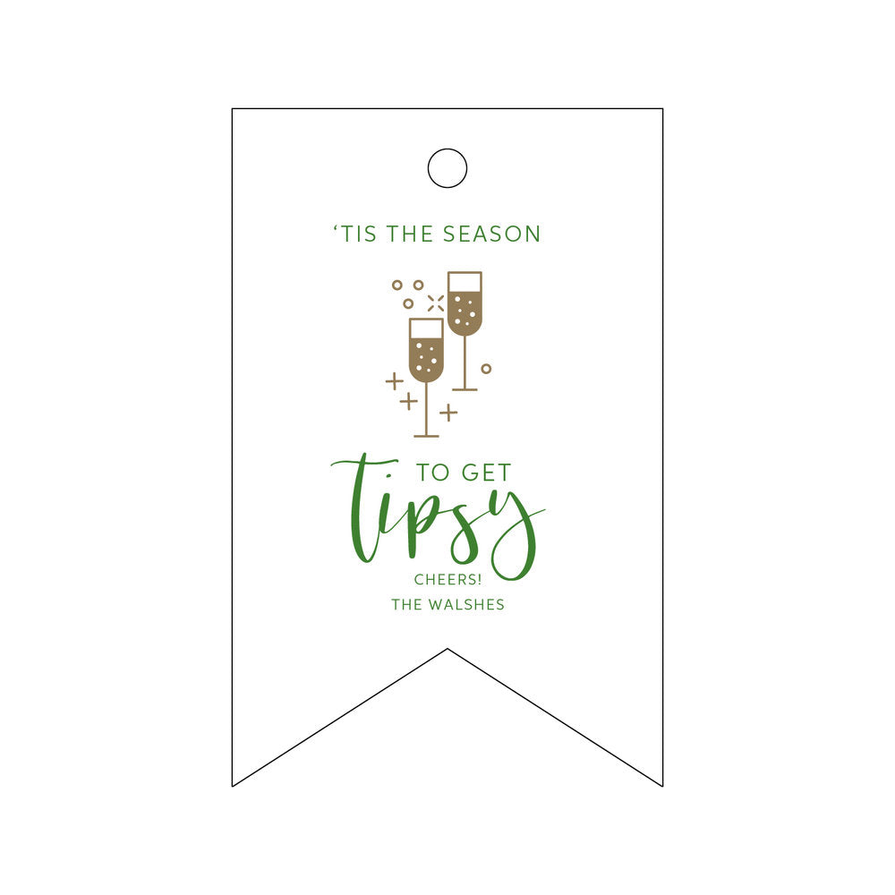 Tis The Season To Get Tipsy Gift Tag T180