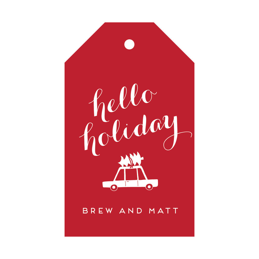 Hello Holiday Gift Tag T192