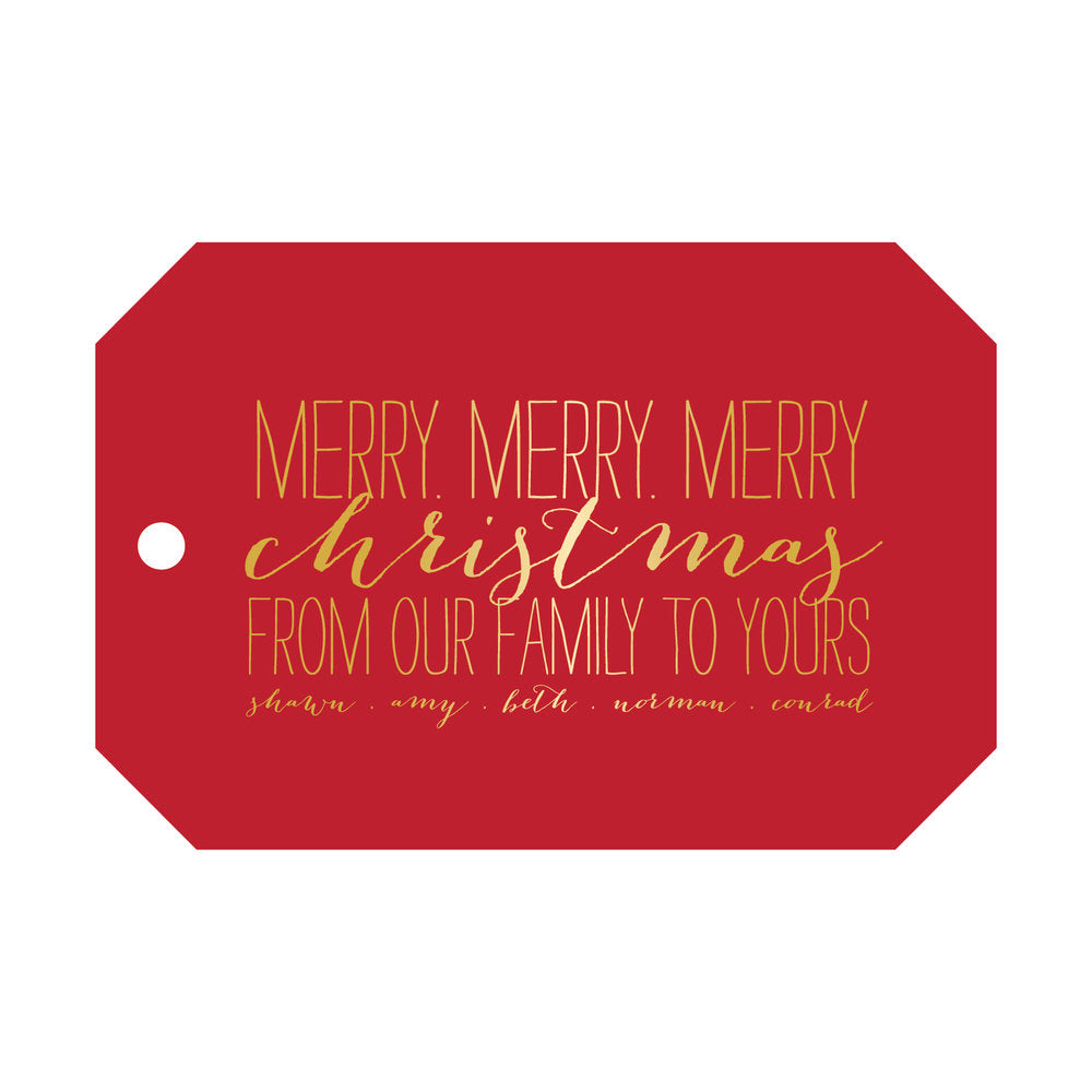 Merry Merry Merry Gift Tag T202