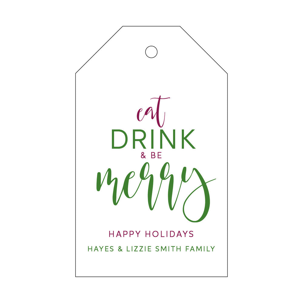 Eat Drink & Be Merry Gift Tag T206