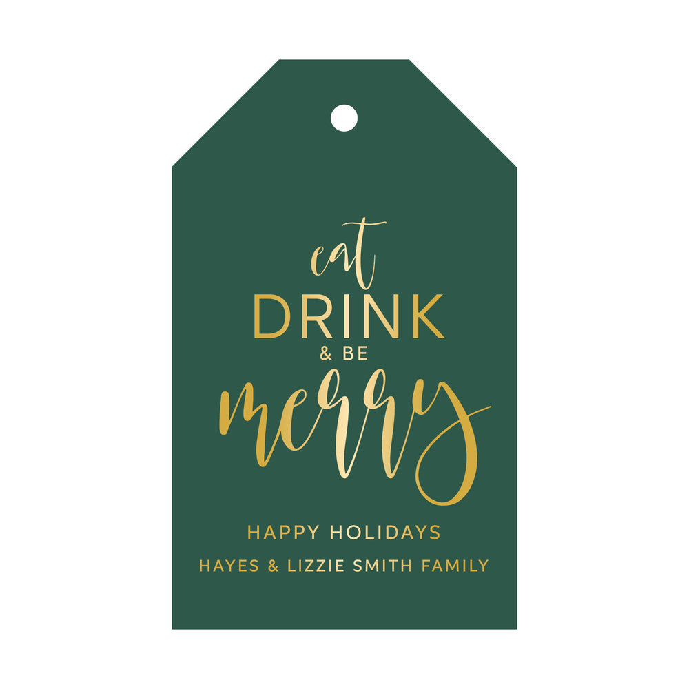 Eat Drink & Be Merry Gift Tag T206