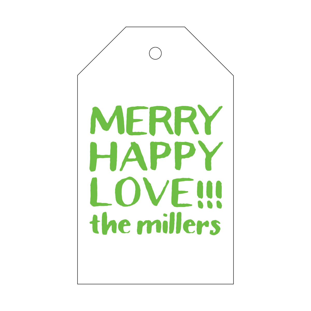 Merry Happy Love Gift Tag T262
