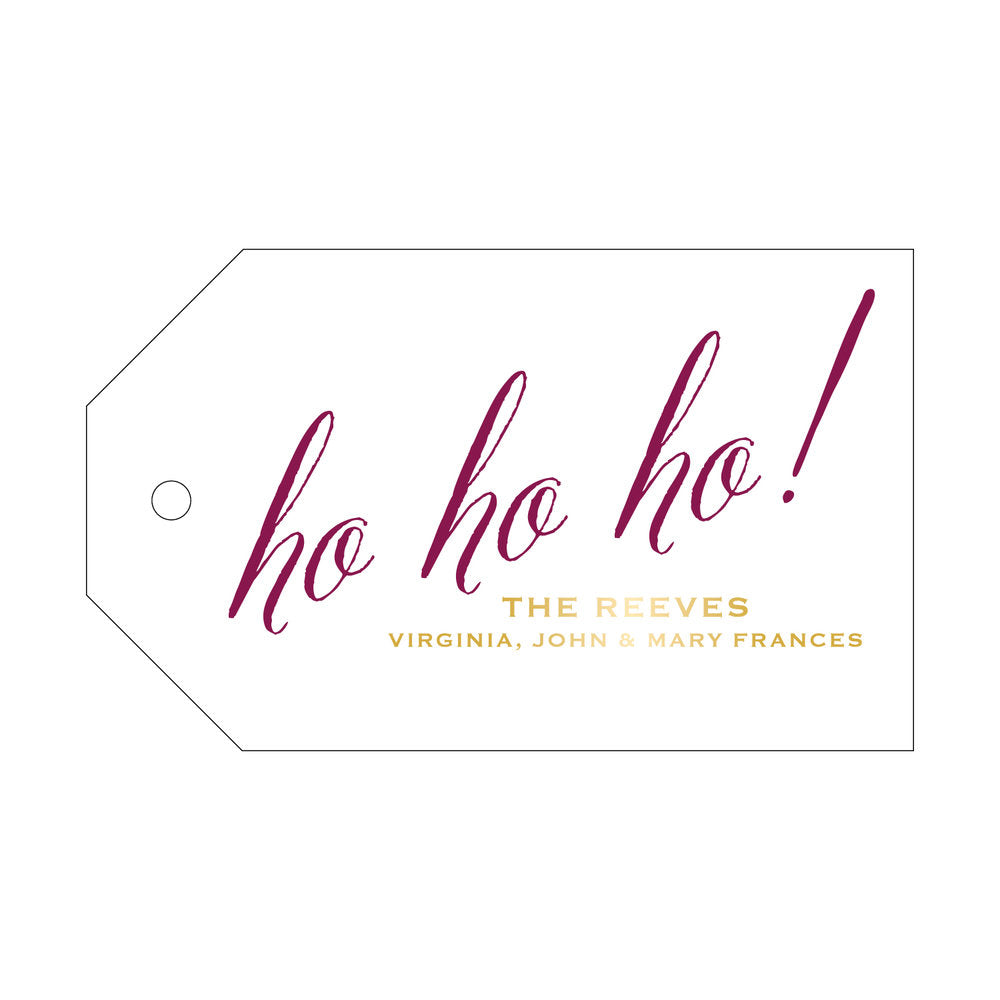 Ho Ho Ho Landscape Gift Tag T263