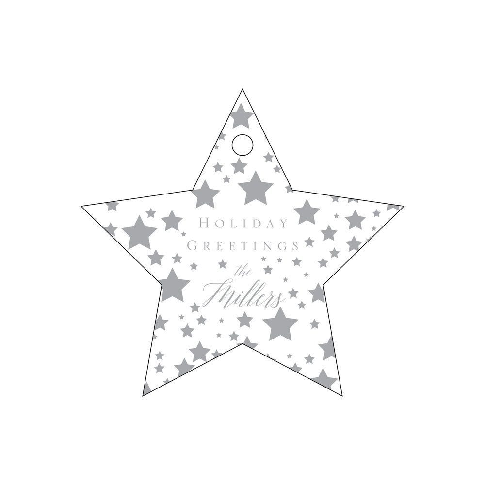 Holiday Greetings Star Gift Tag T270