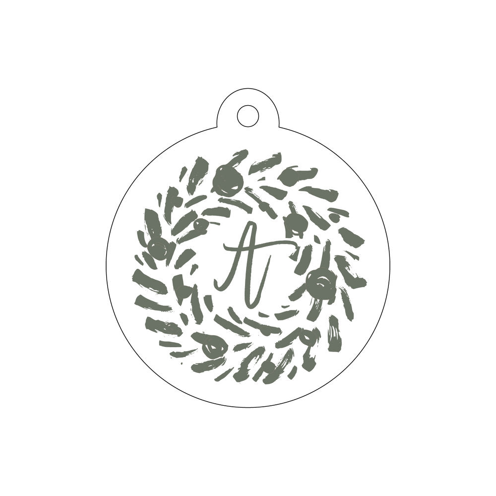 Wreath Circle Gift Tag T284