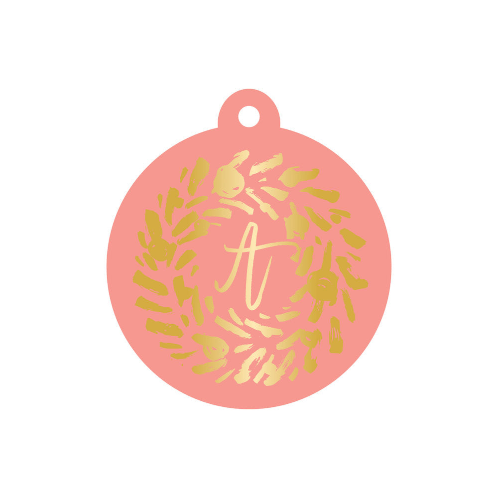 Wreath Circle Gift Tag T284