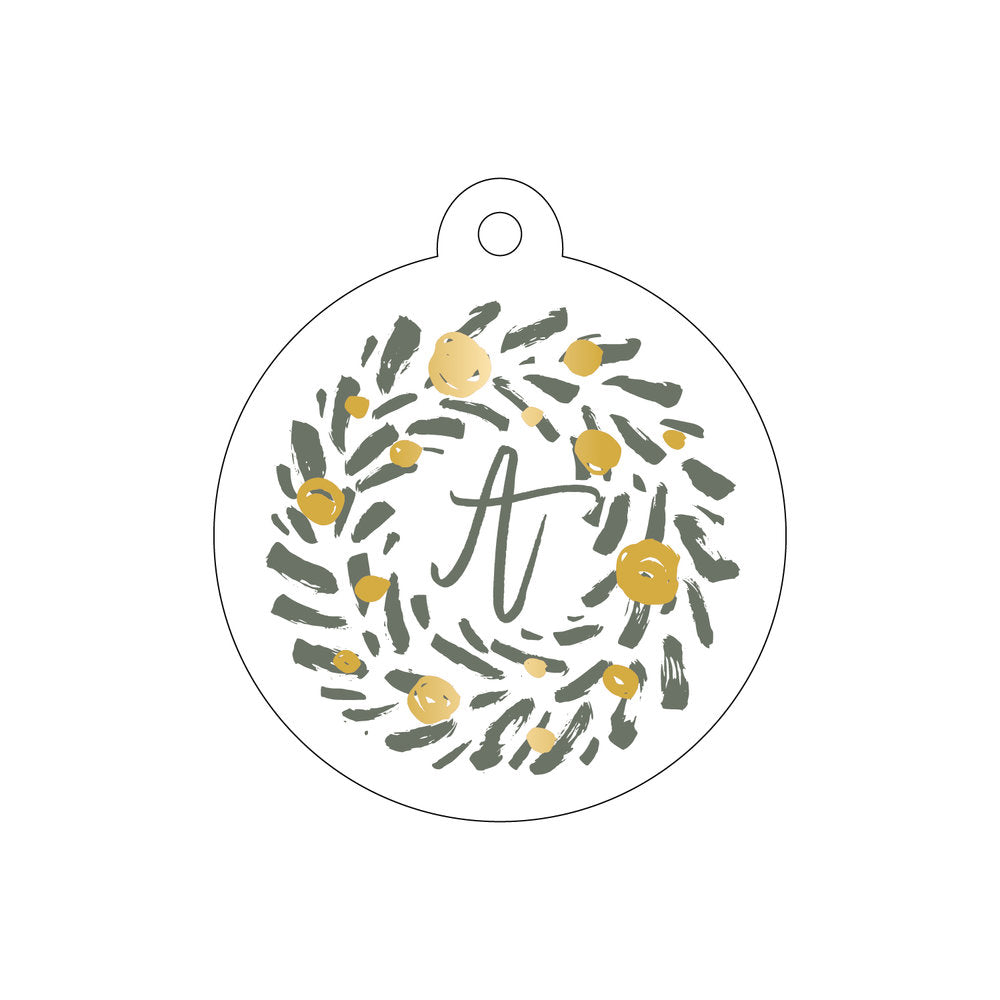 Wreath Circle Gift Tag T284