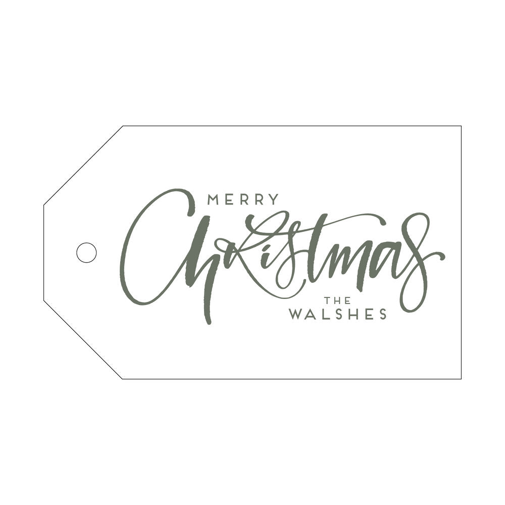 Merry Christmas Landscape Gift Tag T285