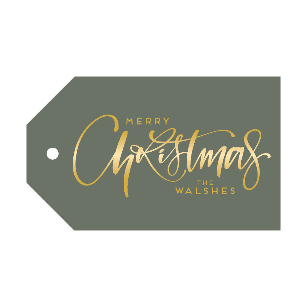 Merry Christmas Landscape Gift Tag T285