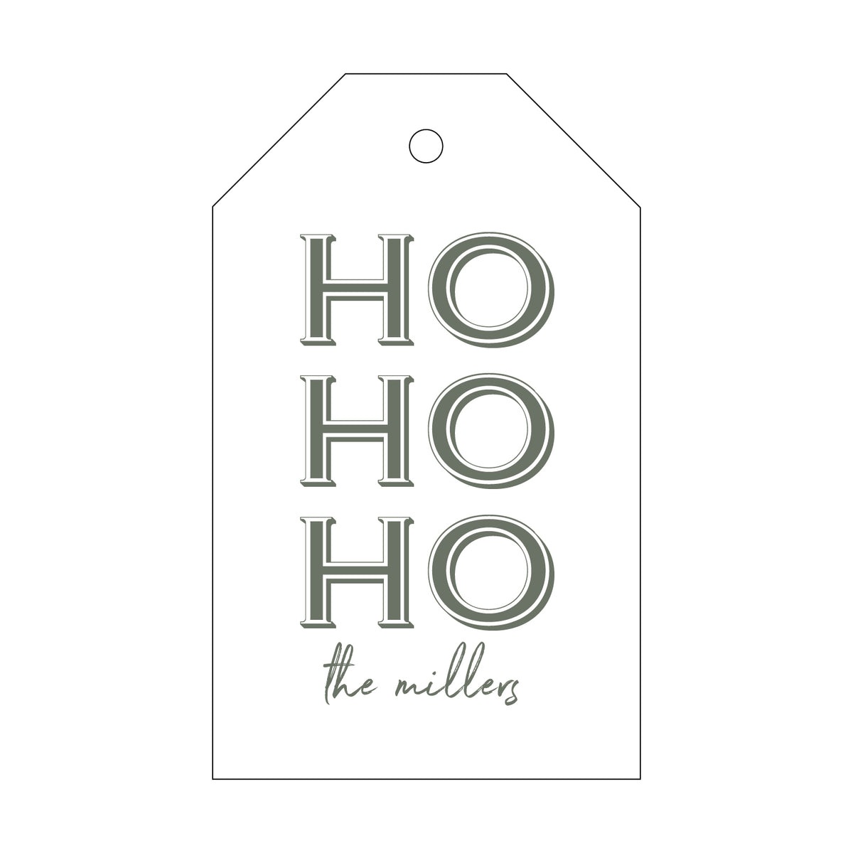 HO HO HO Gift Tag T287