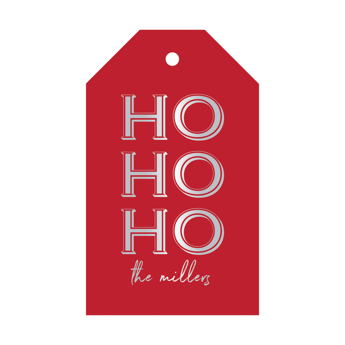 HO HO HO Gift Tag T287