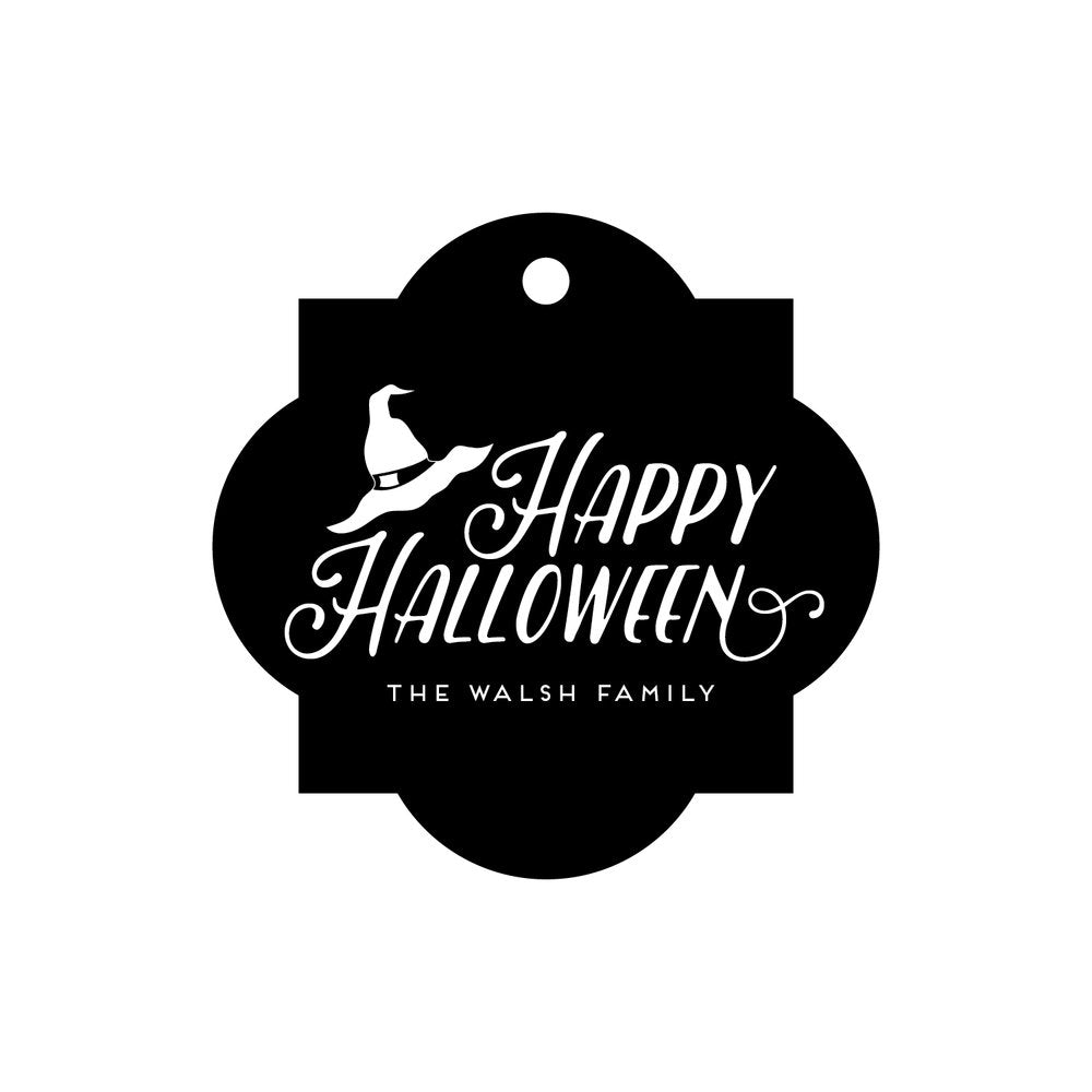 Happy Halloween Witch Hat Gift Tag T302