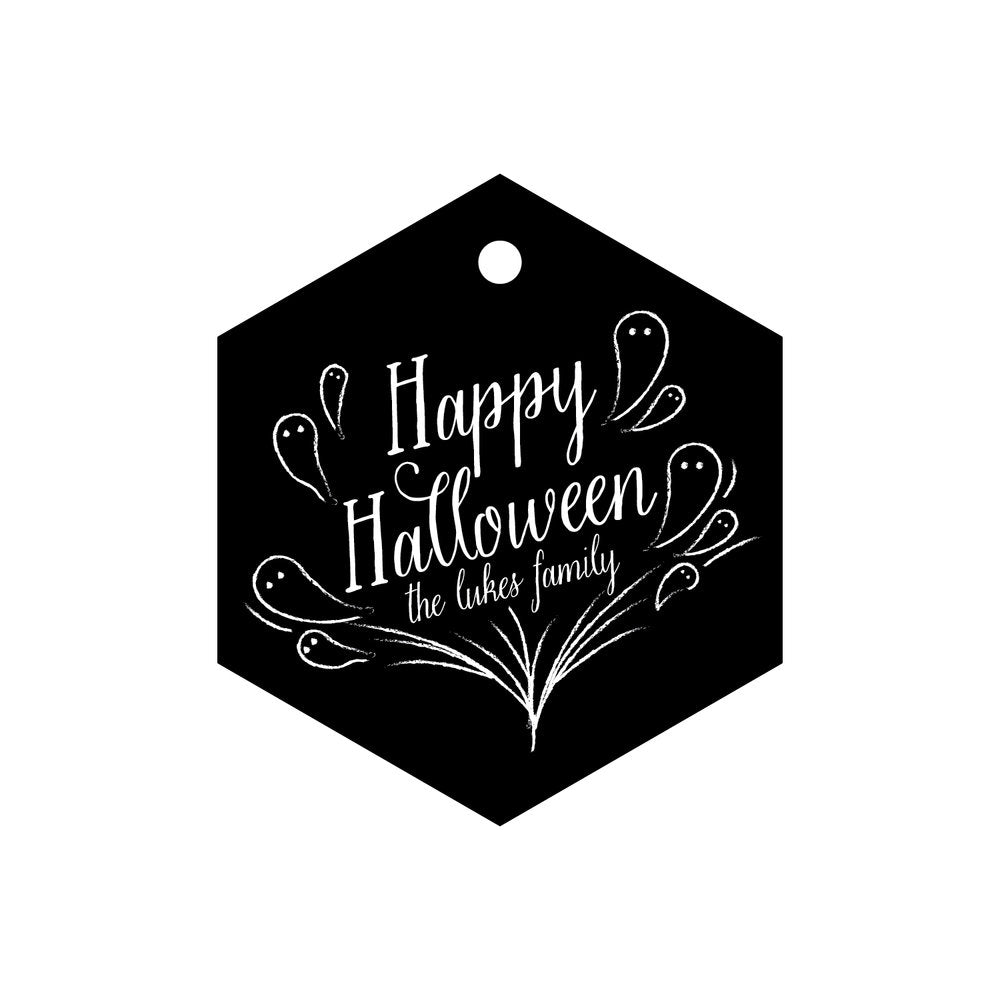 Happy Halloween Ghosts Gift Tag T303