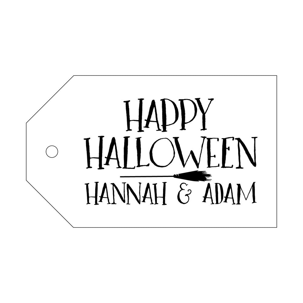 Happy Halloween Broom Gift Tag T305