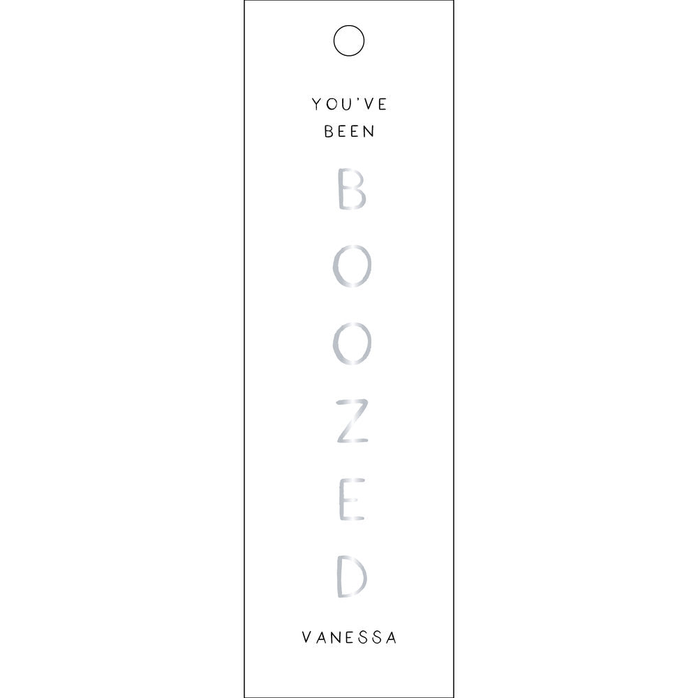 You've Been Boozed Halloween Skinny Gift Tag T329