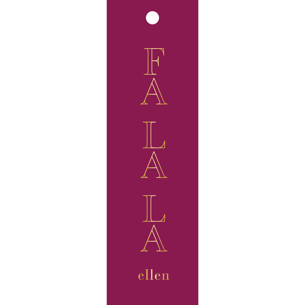 Fa La La Skinny Gift Tag T330
