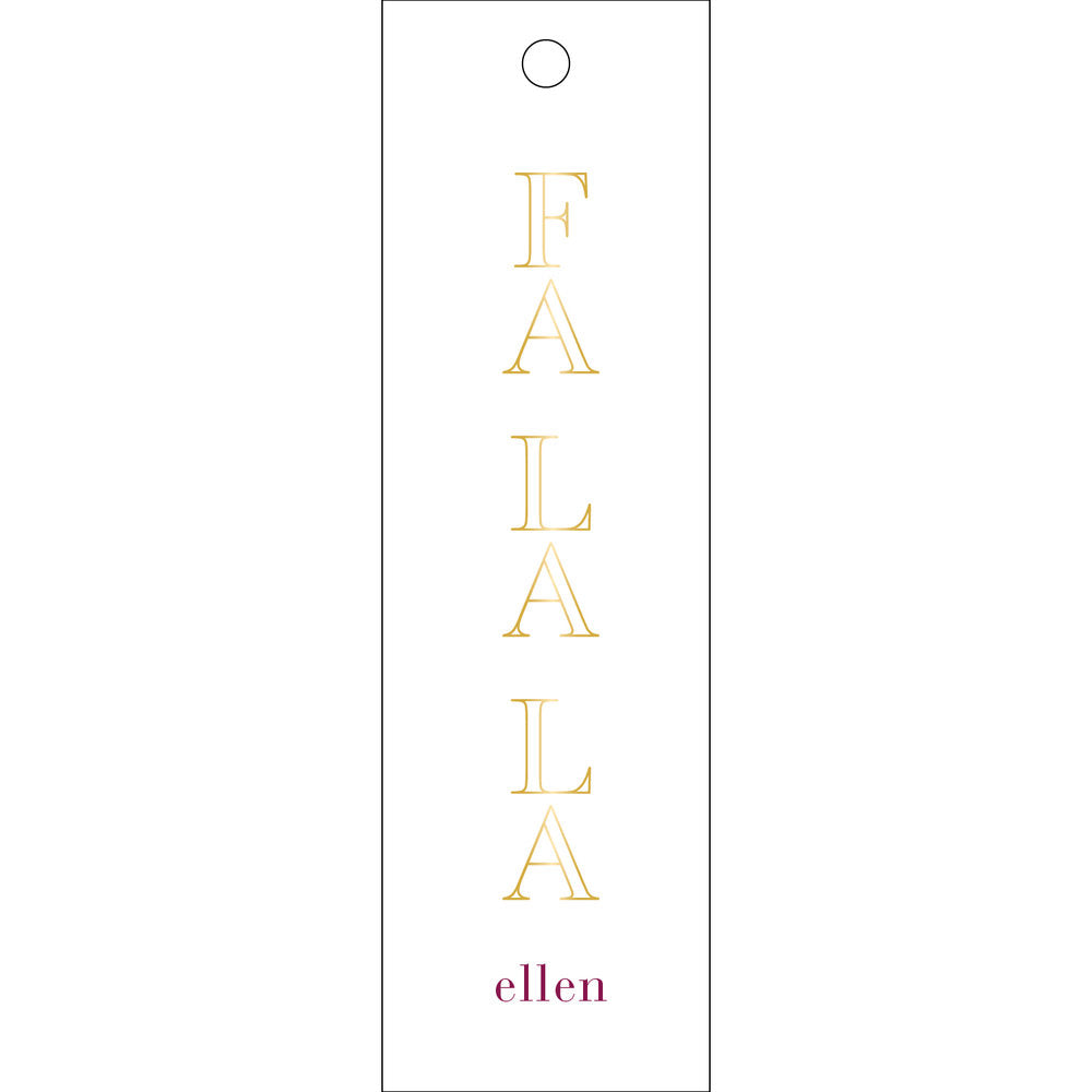 Fa La La Skinny Gift Tag T330