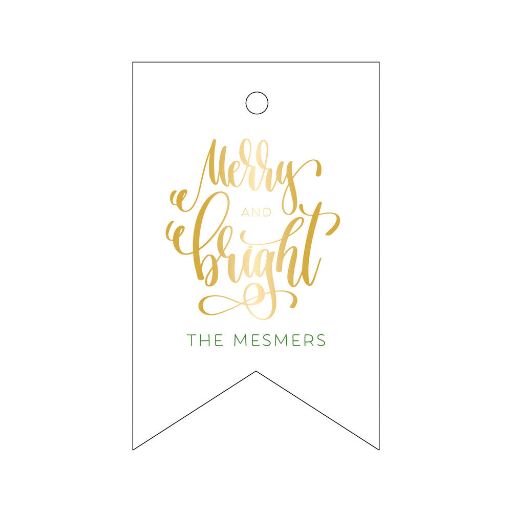 Merry and Bright Gift Tag T340