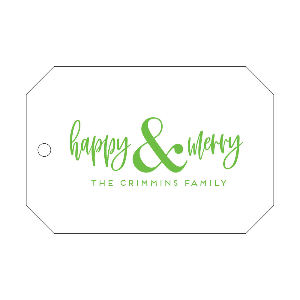 Merry & Happy Gift Tag T406