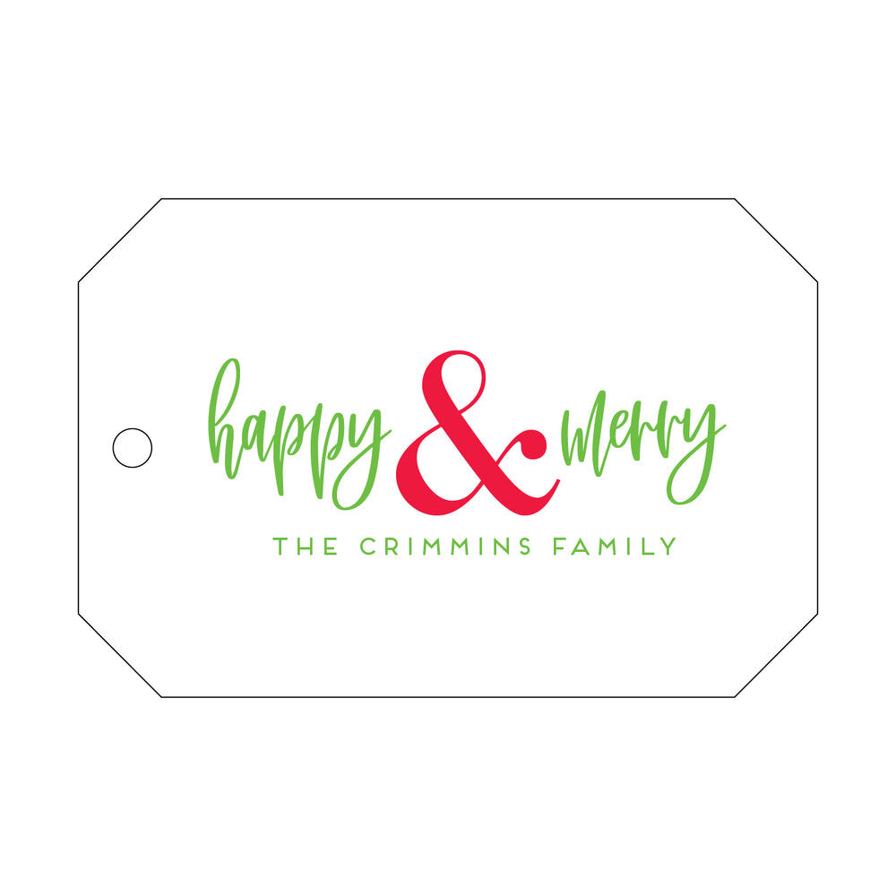Merry & Happy Gift Tag T406
