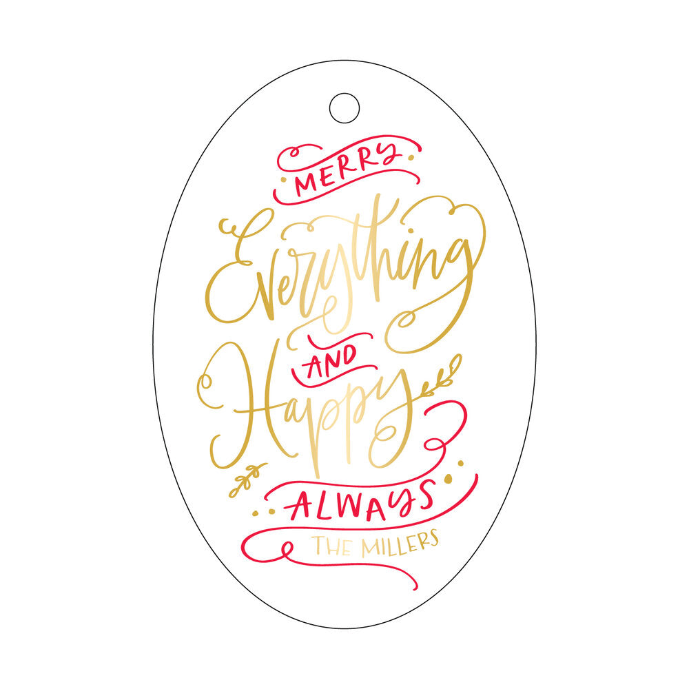 Merry Everything & Happy Always Gift Tag T409