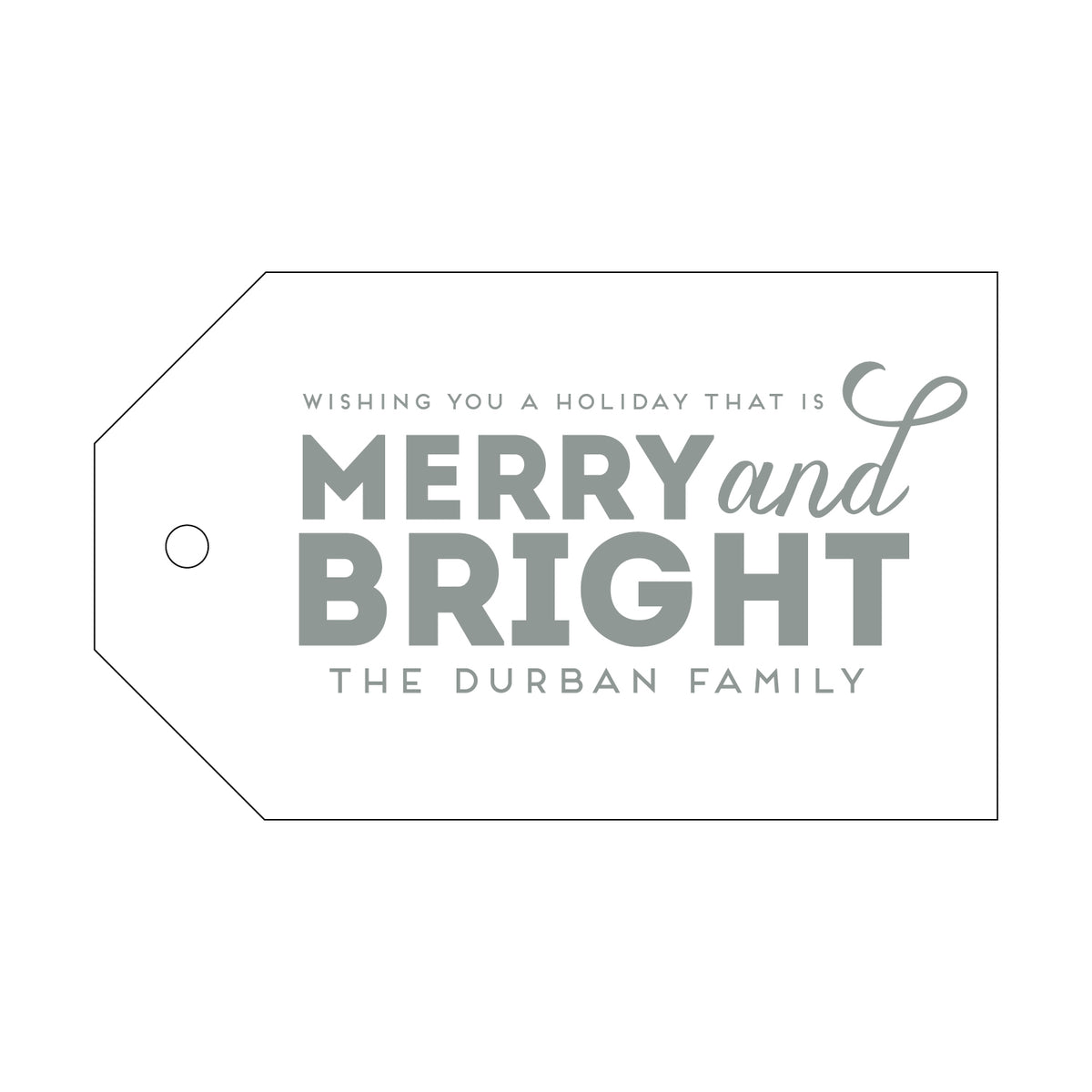 Merry & Bright GIft Tag T44