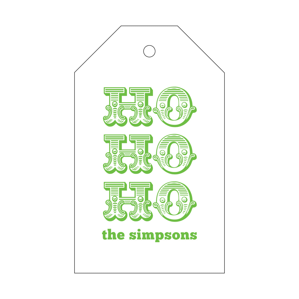 Ho Ho Ho Western Gift Tag T65