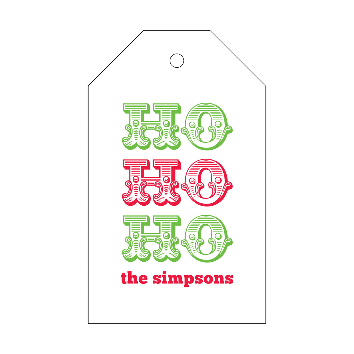 Ho Ho Ho Western Gift Tag T65
