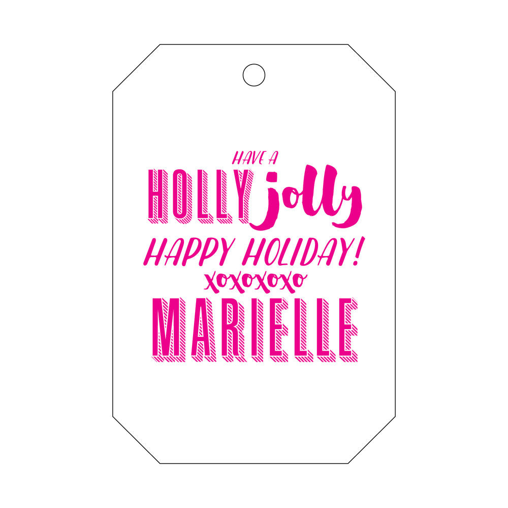 Have a Holly Jolly Happy Holiday XOXOXO Gift Tag T73