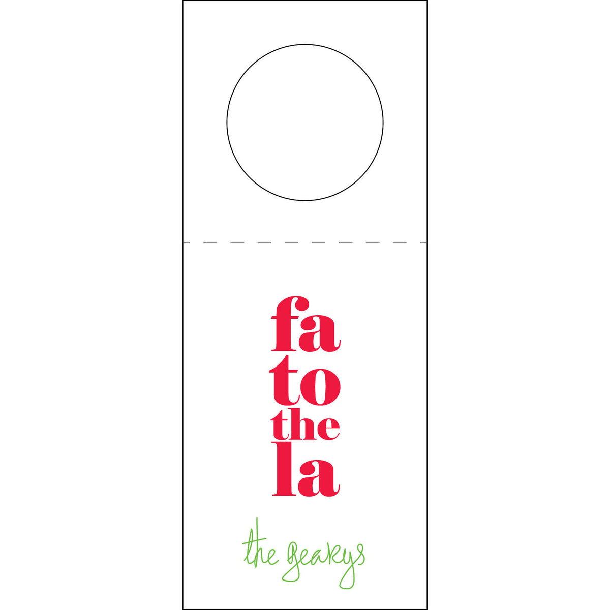 Fa To The La Wine Tag WT191