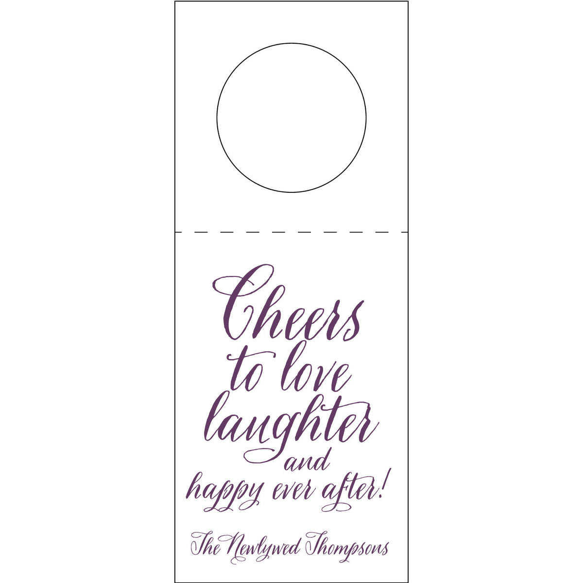 Cheers to the laughter and happy ever after Wine Tag WT378