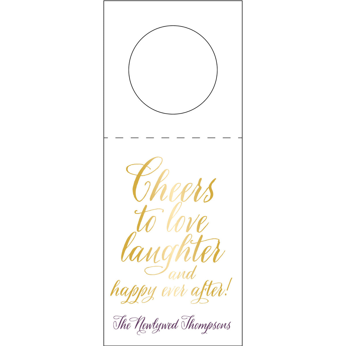 Cheers to the laughter and happy ever after Wine Tag WT378