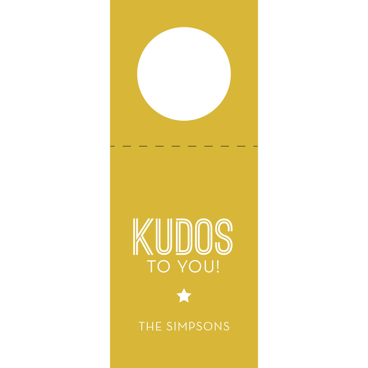 Kudos To You Wine Tag WT379