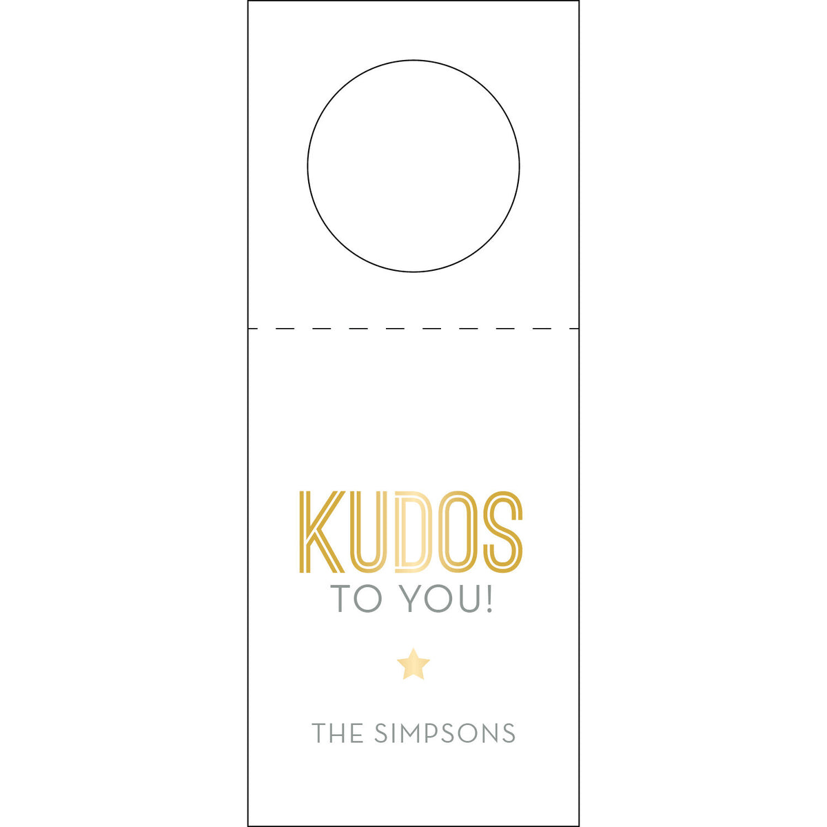 Kudos To You Wine Tag WT379
