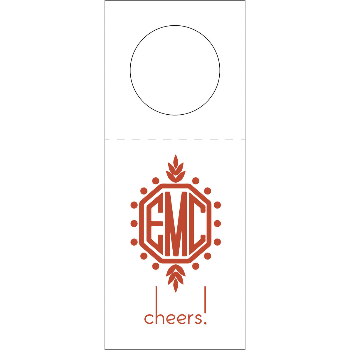 Monogram Wine Tag WT380