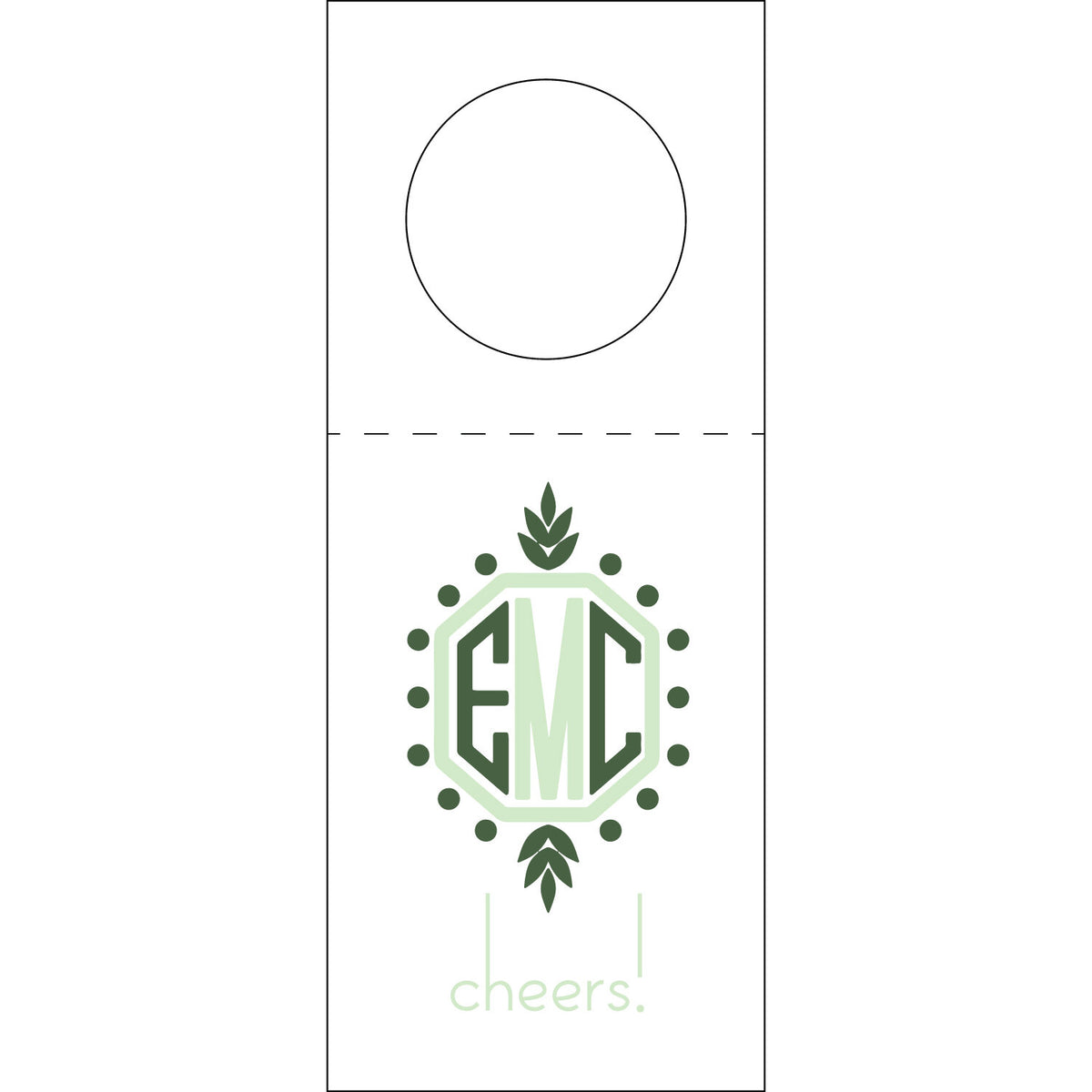 Monogram Wine Tag WT380