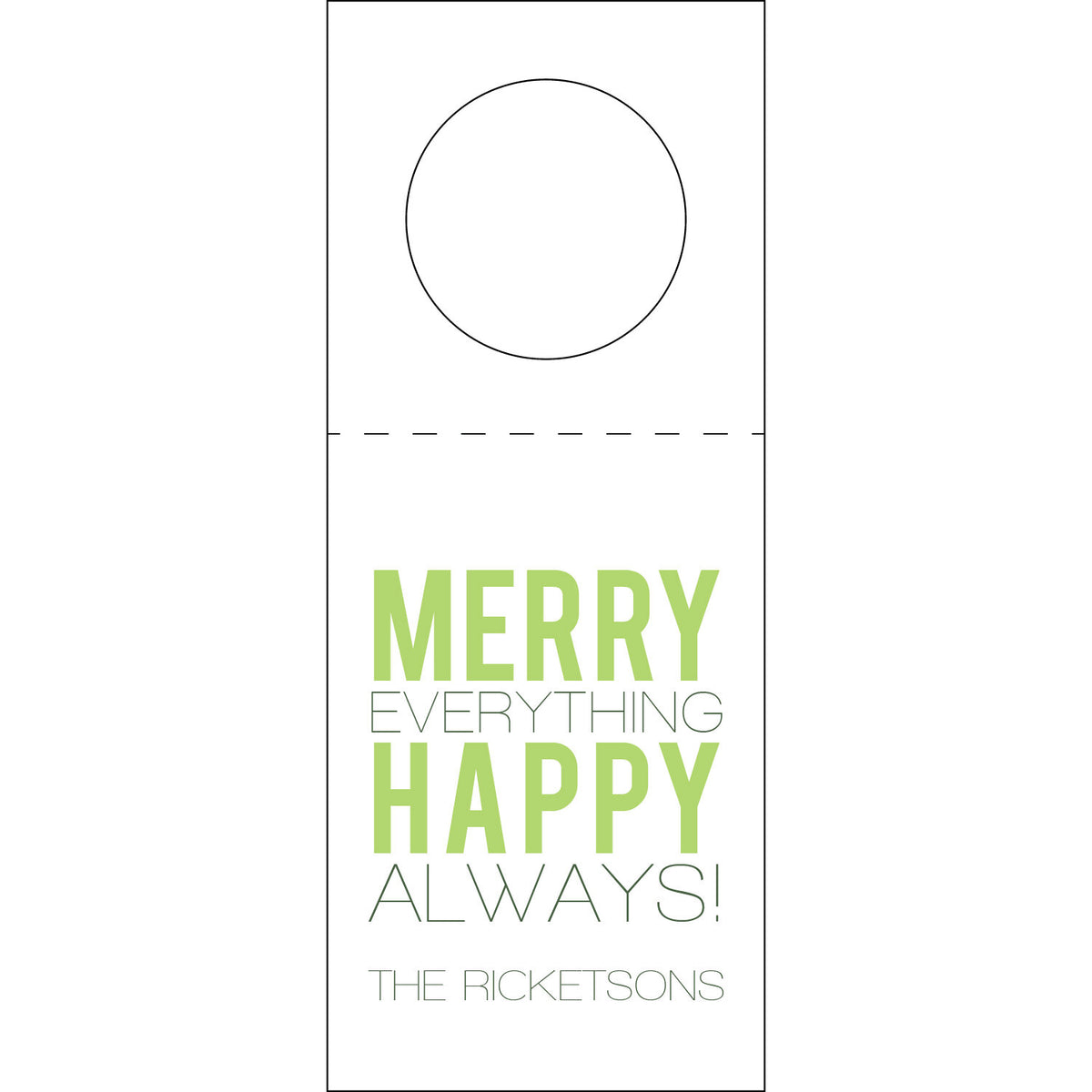 Merry Everything Happy Always Wine Tag WT381