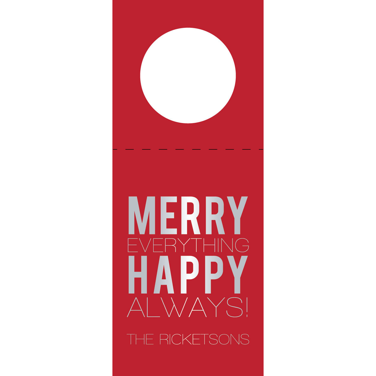 Merry Everything Happy Always Wine Tag WT381