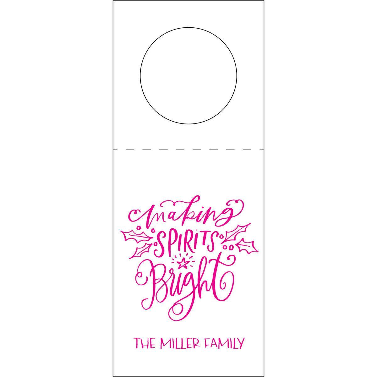 Making Spirits Bright Wine Tag WT411