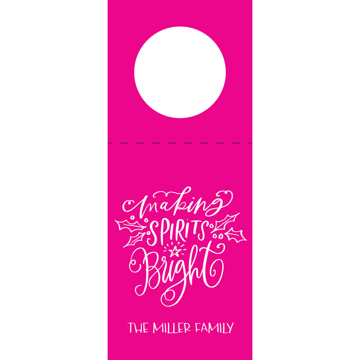 Making Spirits Bright Wine Tag WT411