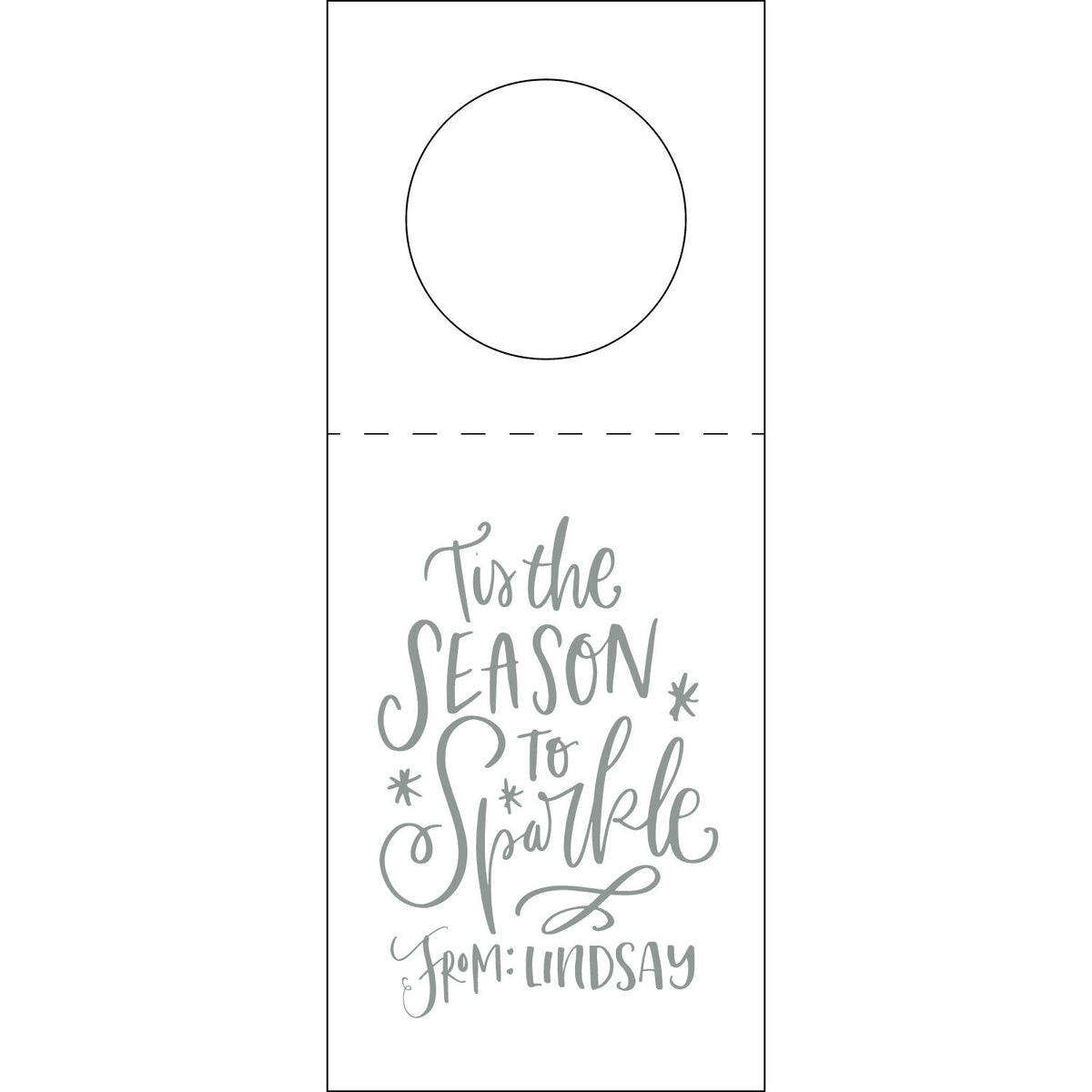 Tis The Reason to Sparkle Wine Tag WT412